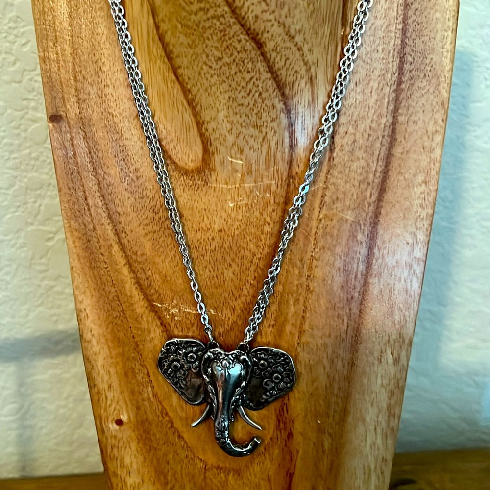 Sterling Silver Elephant Necklace